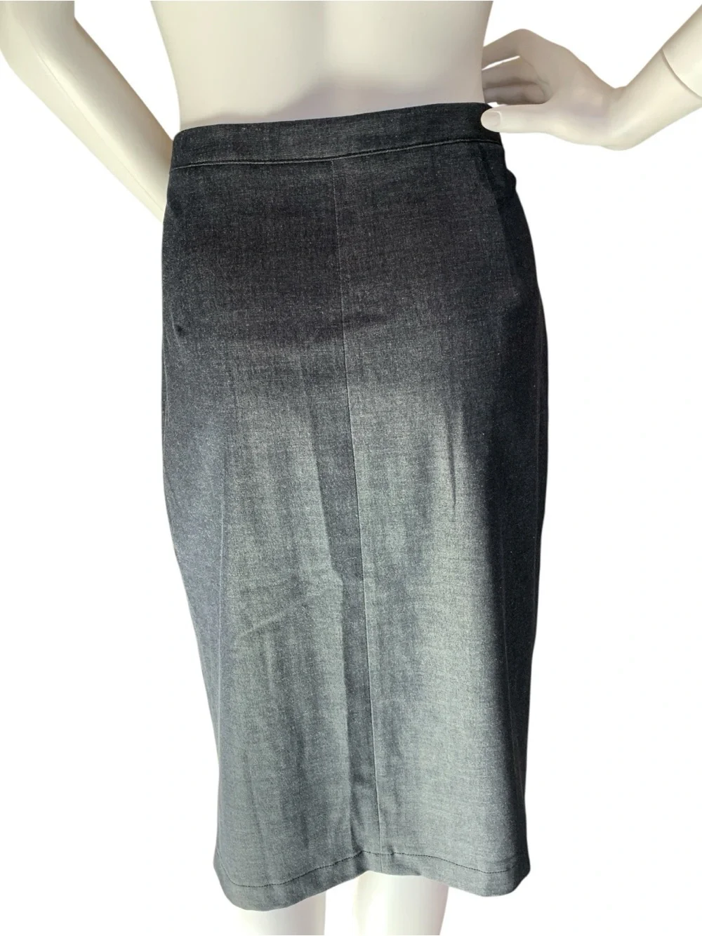 Halogen Blue Gray Front-Zip Pencil Skirt Size 14 - Picture 6 of 10